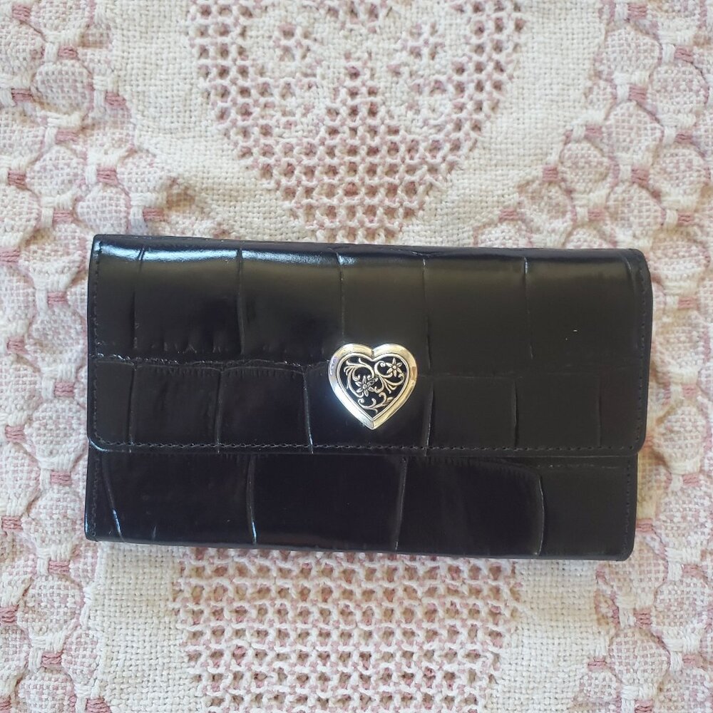 VINTAGE BRIGHTON BLACK LEATHER WALLET